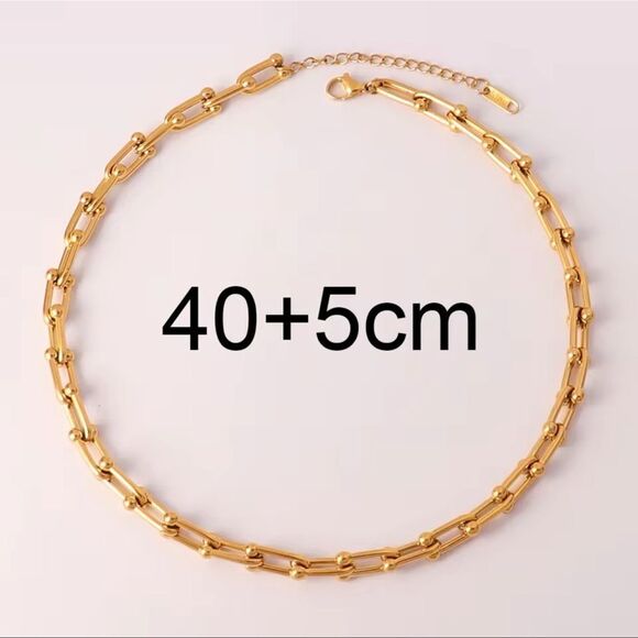 Hardware Graduated Link STAINLESS STEEL Waterproof Necklace - Picture 7 of 17